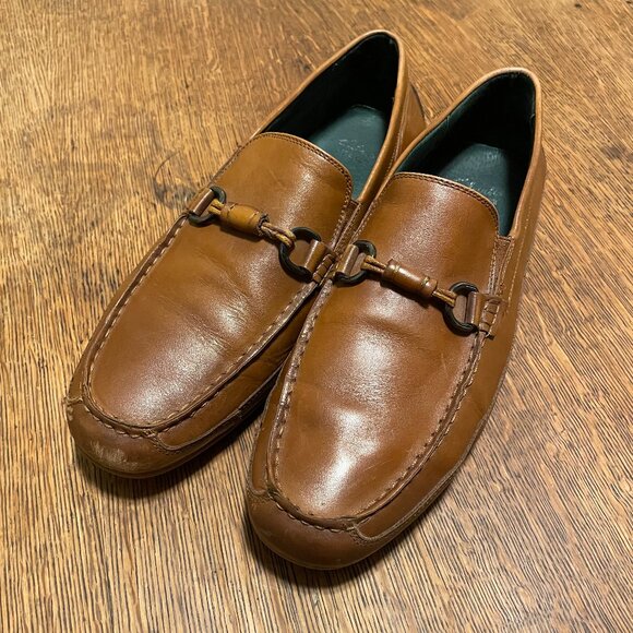 Clarks Men's Leather Loafers Driving Shoes - 11.5, Medium Brown - Picture 1 of 3